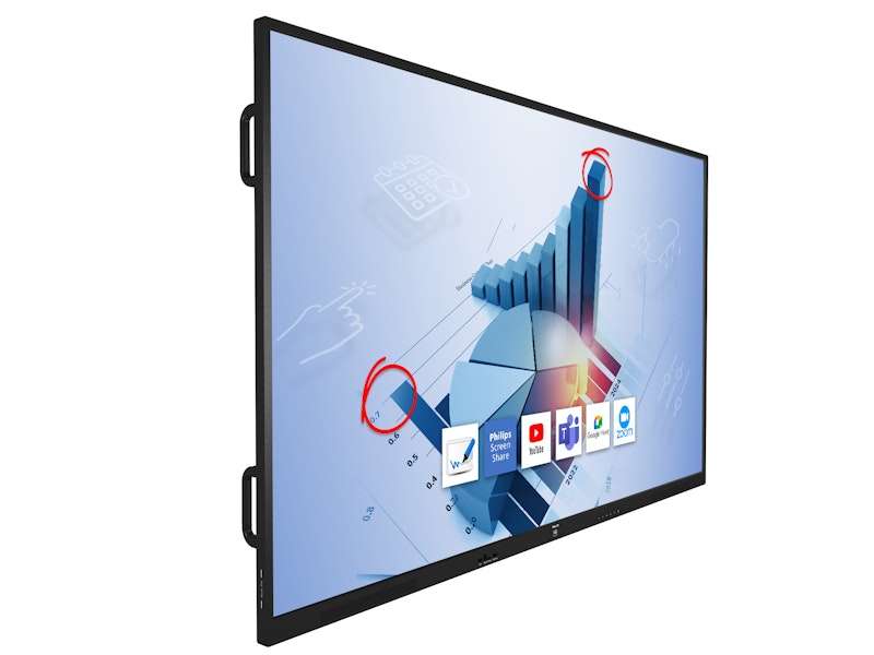 Philips E-Line 86'' Interactive Collaboration Display, Android 13, 40 Touchpoints