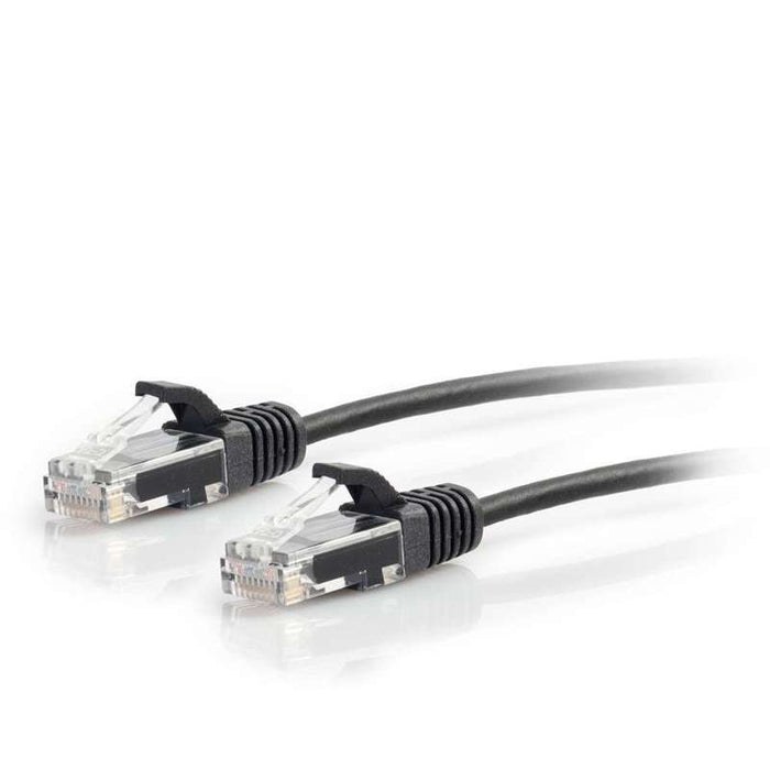 Cables To Go 2ft (0.6m) Cat6 Snagless Unshielded (UTP) Slim Ethernet Network Patch Cable - Black