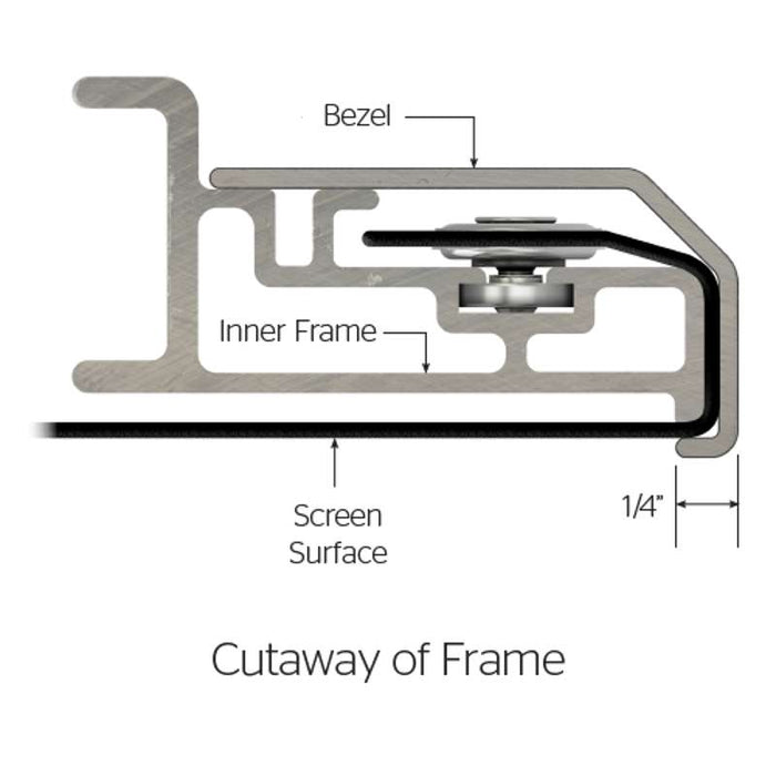 Da-Lite UTB Contour w/ Black Frame 100 Inch Diagonal Fixed Frame Screen