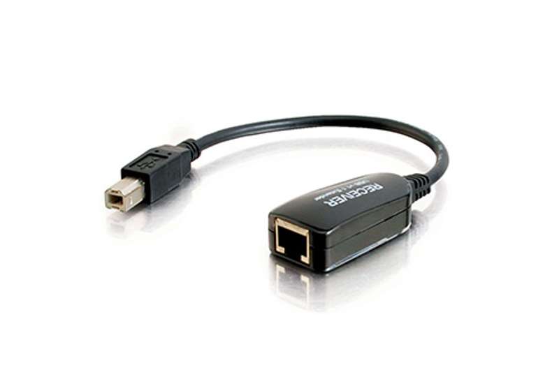 Cables To Go 1-Port USB 1.1 Over Cat5 Superbooster Extender Dongle RJ45 Female to USB B Male Receiver