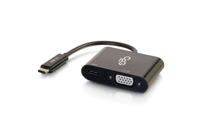 Cables To Go USB-C to VGA Video Multiport Adapter with Power Delivery up to 60W