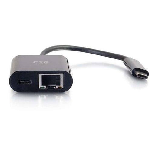 Cables To Go USB-C to Ethernet Multiport Adapter with Power Delivery up to 60W - Black