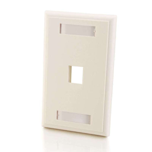 Cables To Go One Keystone Single Gang Wall Plate - White