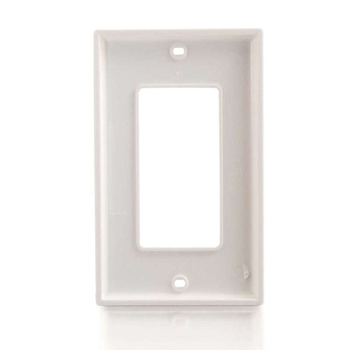 Cables To Go Single Gang Decora Wallplate White