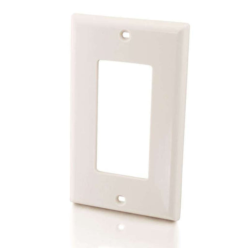 Cables To Go Single Gang Decora Wallplate White