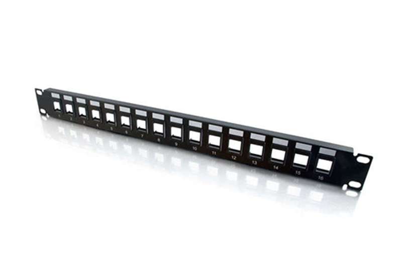 Cables To Go 16-Port Blank Keystone/Multimedia Patch Panel