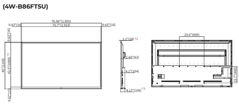 Sharp 86'' Class AQUOS BOARD Interactive LCD Display