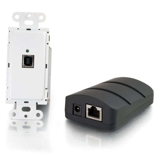 Cables To Go USB 2.0 Over Cat5 Superbooster Wall Plate Transmitter to Dongle Receiver Kit