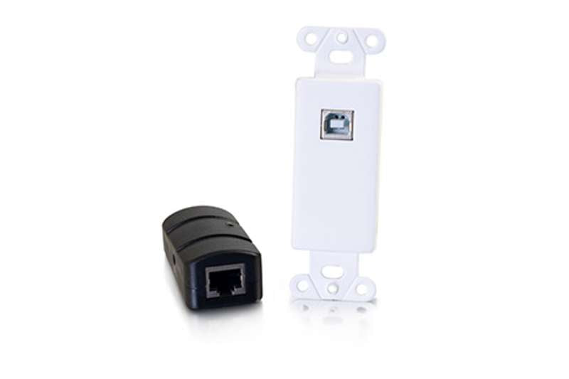 Cables To Go 1-Port USB 2.0 Over Wall Plate to Box Extender