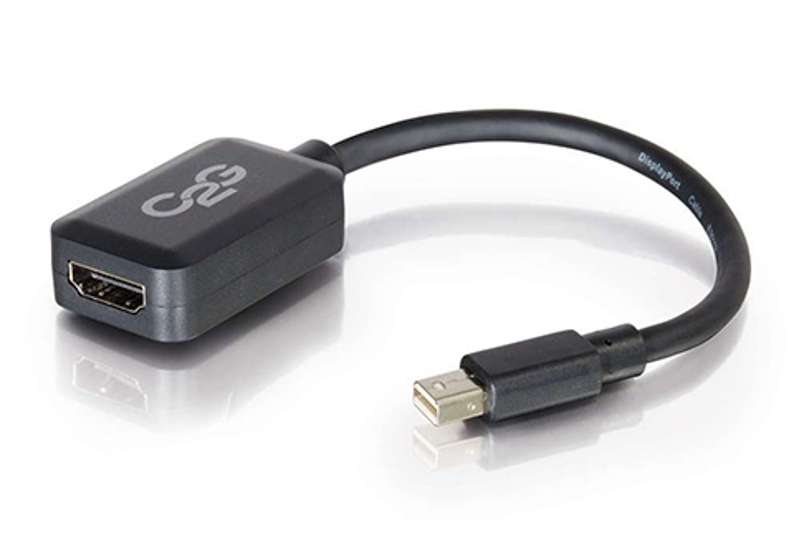 Cables To Go 8in Mini DisplayPort to HDMI Adapter Converter