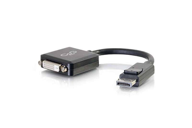 Cables To Go 8in DisplayPort to Single-Link DVI-D Adapter