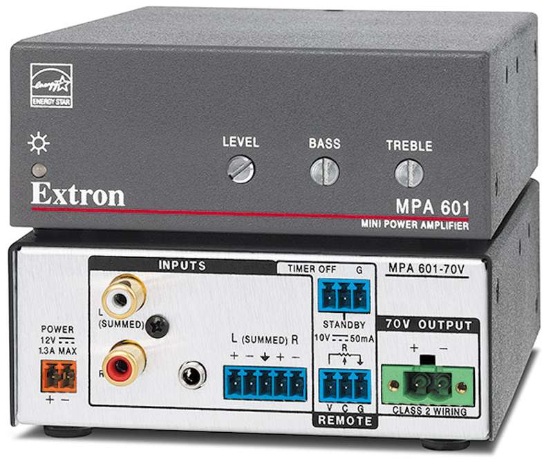 Extron MPA 601 Mono 70/100 V Amplifier - 60 Watts