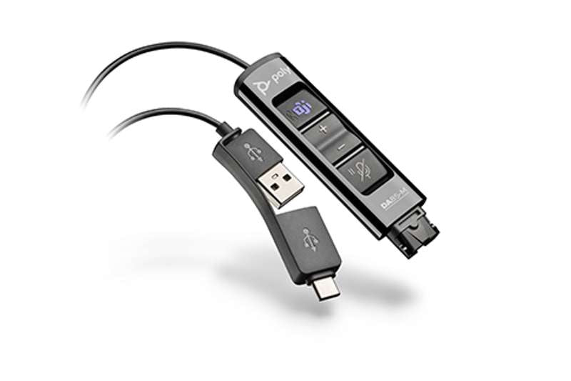 Poly DA85-M USB-A/USB-C Microsoft QD Headset Adaptor