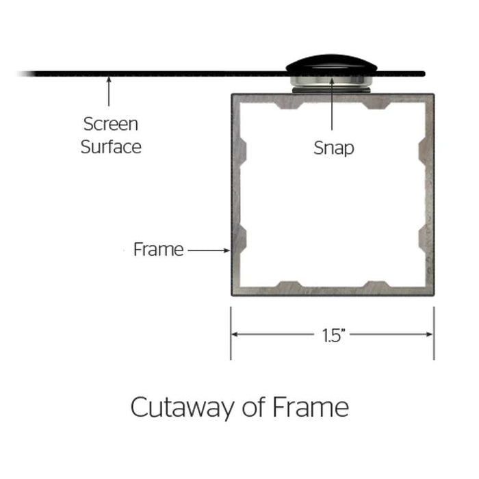 Da-Lite Da-Snap with Pro-Trim 77 Inch Diagonal Fixed Frame Screen