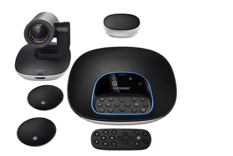 Logitech GROUP Video Conferencing System w/ Mics