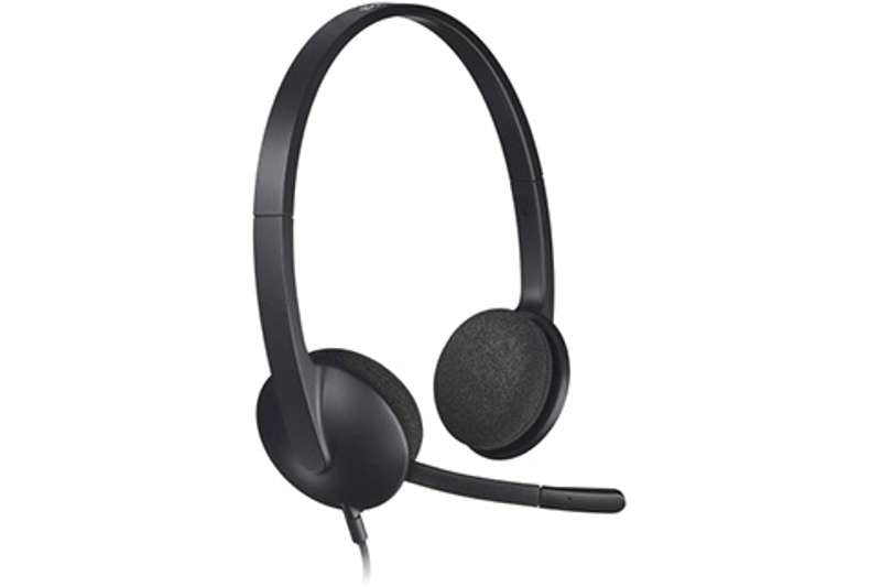 Logitech H340 Corded Stereo USB Headset  (981-000507)