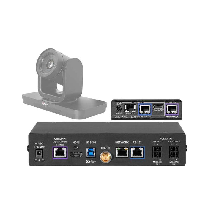 Vaddio Polycom Codec Kit for OneLINK Bridge to EagleEye IV Camera - Black