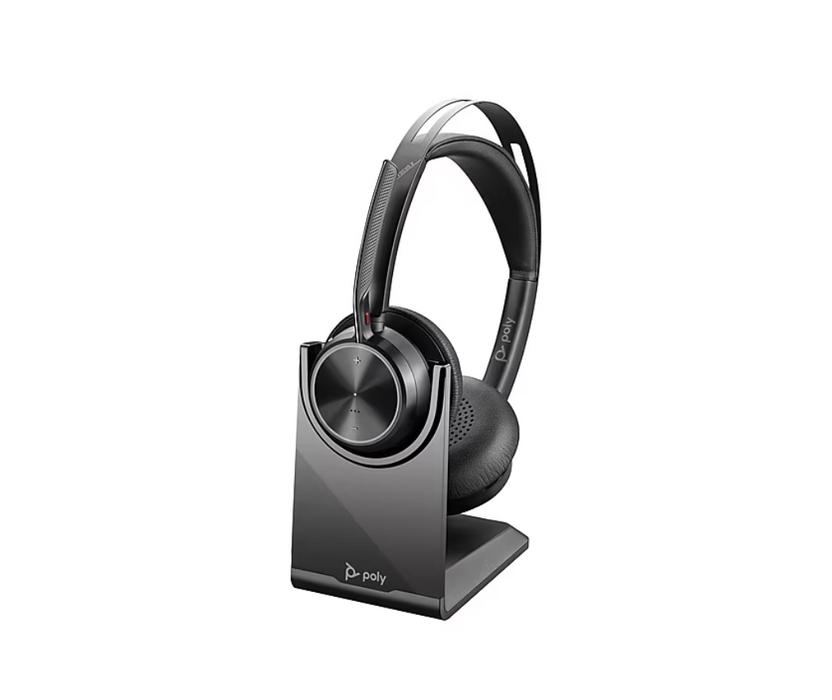 Poly Voyager Focus 2 USB-C-C Headset +USB-C/A Adapter + Charging Stand (9T9J5AA#AC3)