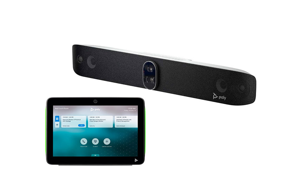 Poly Studio X72 Premium All-in-one Video Bar for Large Conference Spaces with TC10 Touch Controller