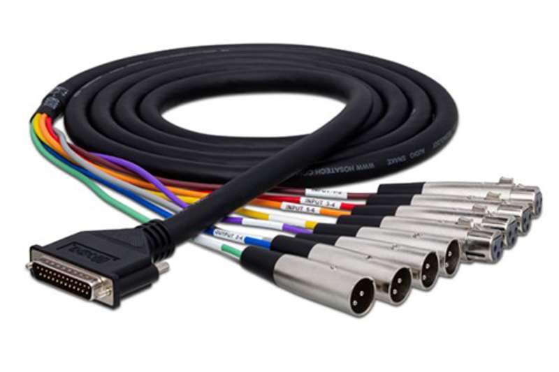 Hosa Technology AES/EBU Snake 3m Cable, DB25 sockets to XLR Connectors