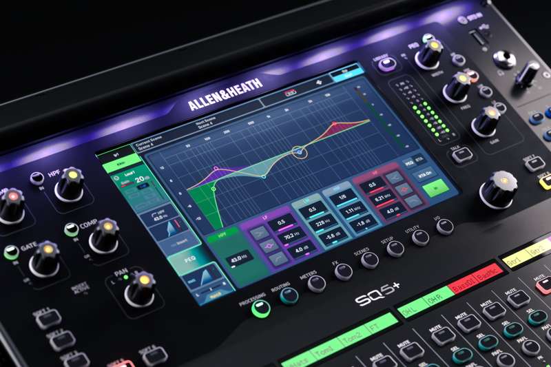 Allen & Heath SQ5+ 48 Channel / 44 Bus / 17 Fader Digital Mixer with RackUltra FX