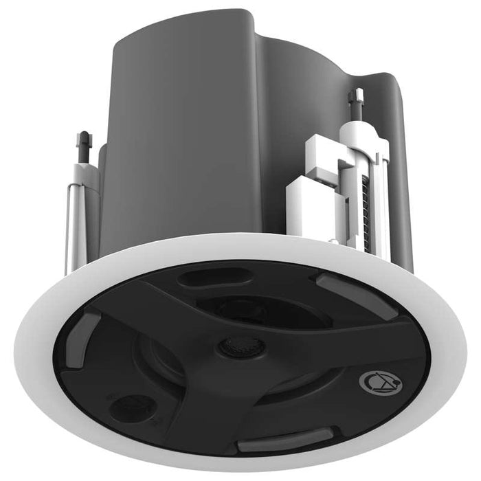 Atlas Sound 4.5" Coaxial In-Ceiling Speaker with 32-Watt 70V/100V Transformer, Ported Enclosure, and Safety First Mounting System