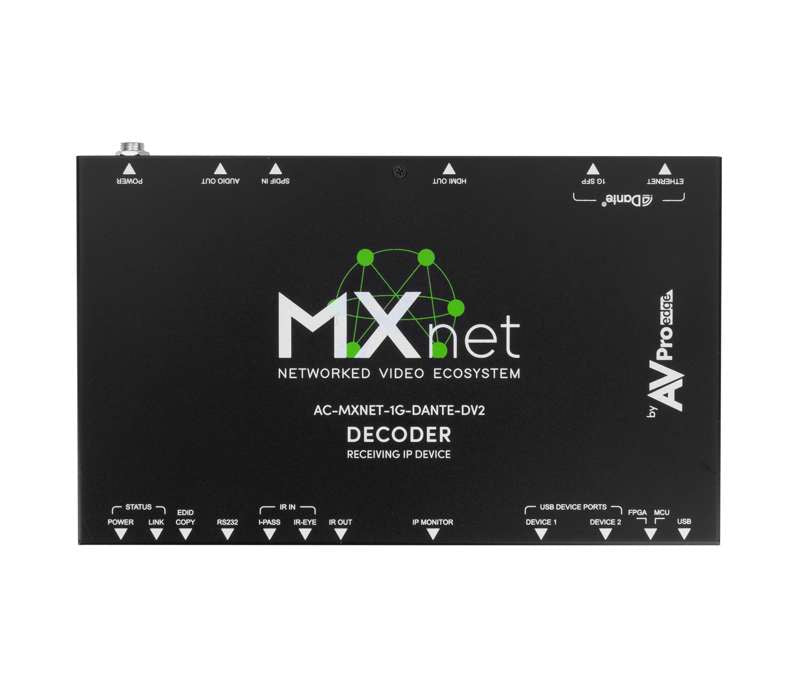 AVPro MXnet 1G Evolution II Decoder with Dante