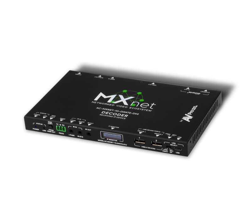 AVPro MXnet 1G Evolution II Decoder with Dante