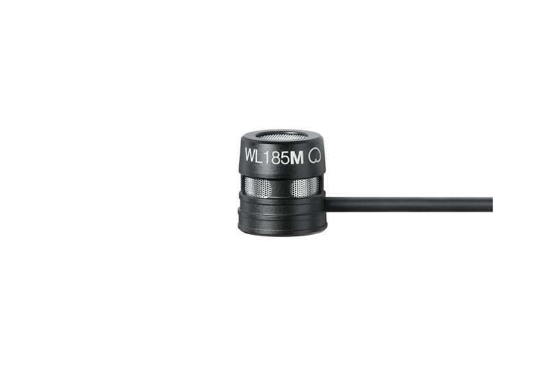 Shure WL185M Low-profile Cardioid Lavalier Microphone, Black