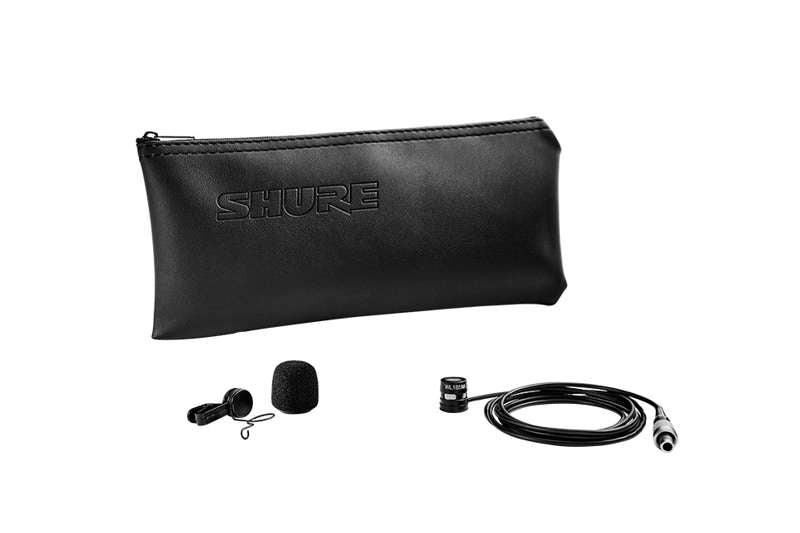 Shure WL185M Low-profile Cardioid Lavalier Microphone, Black