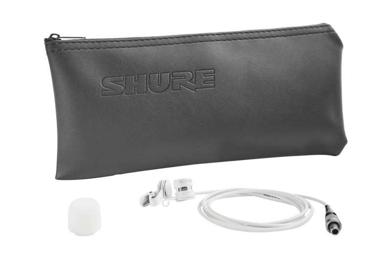 Shure WL185M Low-profile Cardioid Lavalier Microphone, White