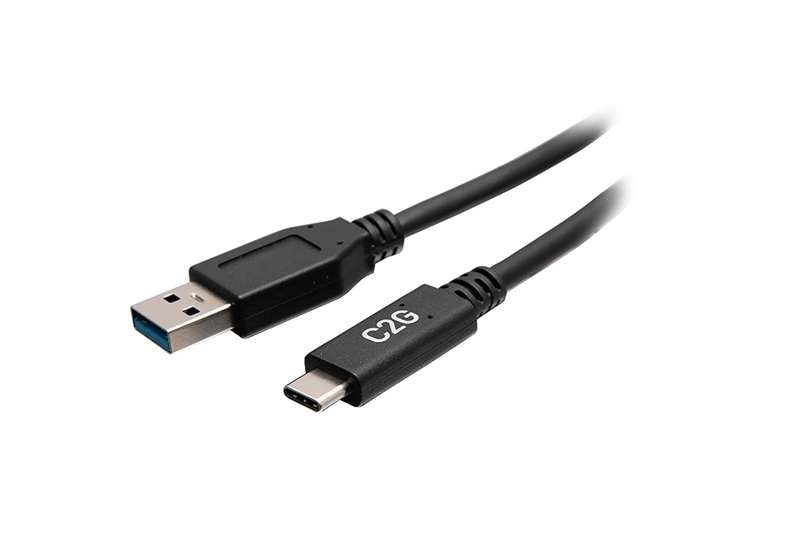 Cables To Go 0.5ft (0.15m) USB-C Male to USB-A Male Cable - USB 3.2 Gen 1 (5Gbps)