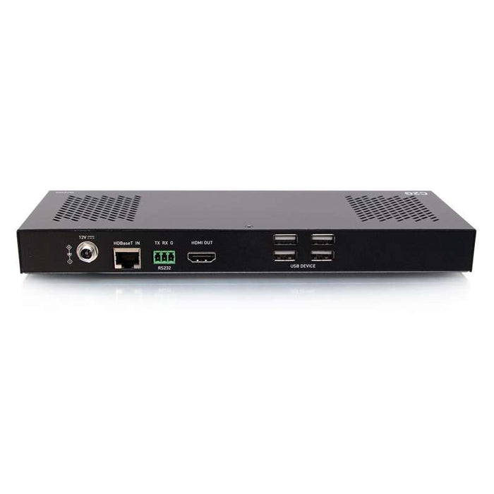 Cables To Go HDMI HDBaseT + USB-B and RS232 over Cat Extender Single Gang Wall Plate Transmitter to Box Receiver - 4K 60Hz