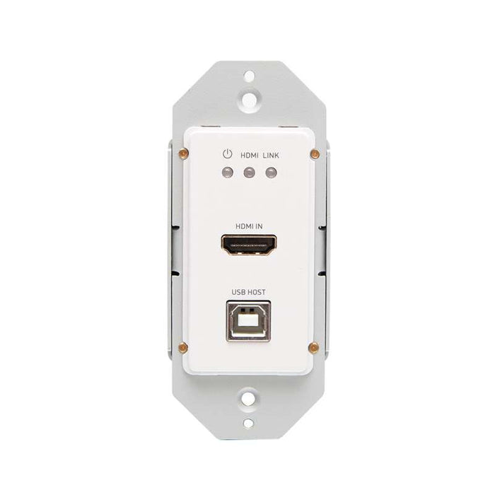 Cables To Go HDMI HDBaseT + USB-B and RS232 over Cat Extender Single Gang Wall Plate Transmitter to Box Receiver - 4K 60Hz