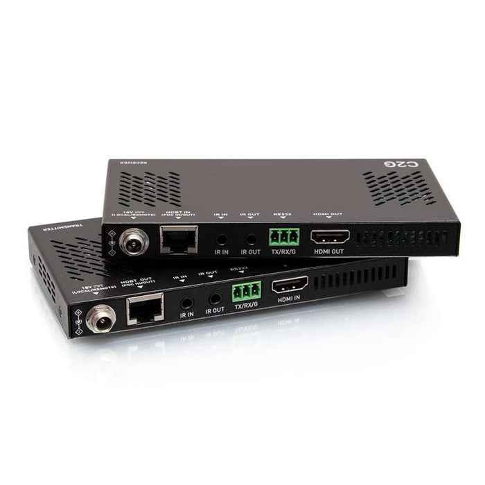 Cables To Go HDMI HDBaseT + RS232 and IR over Cat Extender Box Transmitter to Box Receiver (18Gbps) - 4K 60Hz