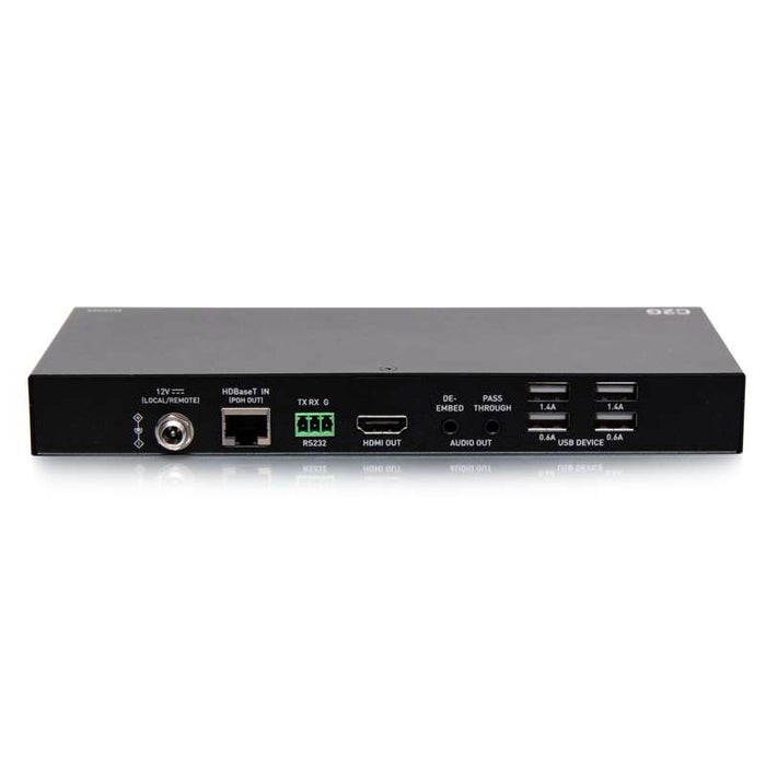 Cables To Go HDMI HDBaseT + USB-C, 3.5mm, and USB-B to A over Cat Extender Wall Plate Transmitter to Box Receiver - 4K 60Hz