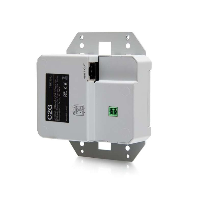 Cables To Go HDMI HDBaseT + VGA, 3.5mm, and USB-B to A over Cat Extender Wall Plate Transmitter to Box Receiver - 4K 60Hz