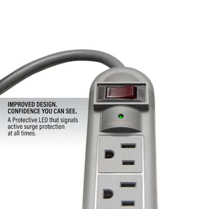Cables To Go 6-Outlet Power Strip with Surge Suppressor