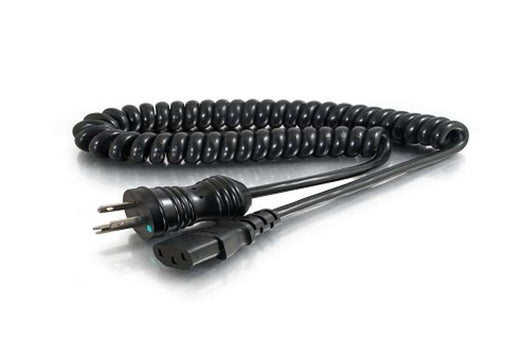 Cables To Go 8ft Coiled Hospital Grade Power Cord - 18 AWG - NEMA 5-15P to IEC320C13
