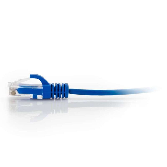Cables To Go 8in (0.2m) Cat6 Snagless Unshielded (UTP) Slim Ethernet Network Patch Cable - Blue