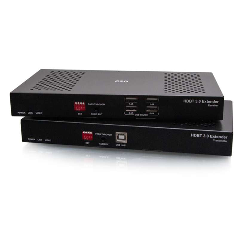 Cables To Go HDMI HDBaseT + USB-B to A + RS232 Over Cat Extender Box T ...