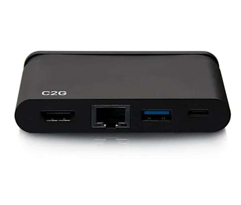 Cables To Go USB-C 4-in-1 Compact Dock with HDMI, USB-A, Ethernet, and USB-C Power Delivery up to 100W - 4K 30Hz