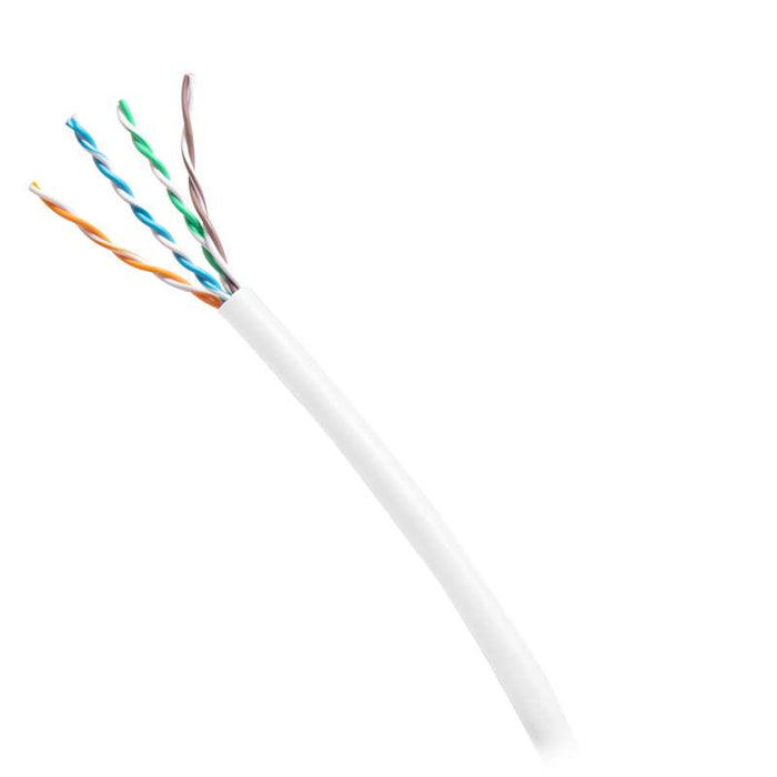 Cables To Go 1000ft (304.8m) TAA-Compliant Cat6 Bulk Unshielded (UTP) Ethernet Network Cable with Solid Conductors-Riser CMR-Rated - White