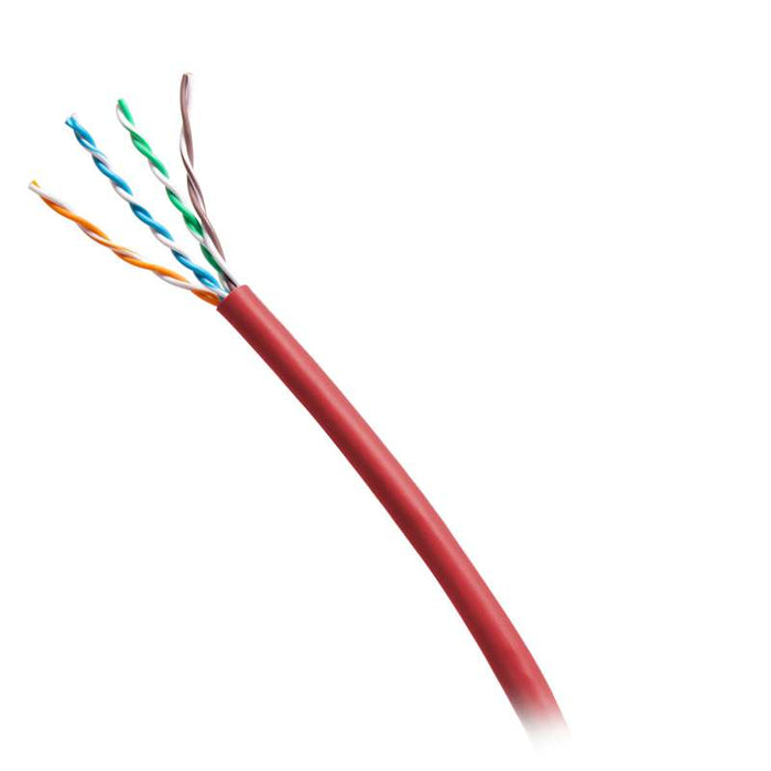 Cables To Go 1000ft (304.8m) TAA-Compliant Cat6 Bulk Unshielded (UTP) Ethernet Network Cable with Solid Conductors-Riser CMR-Rated - Red