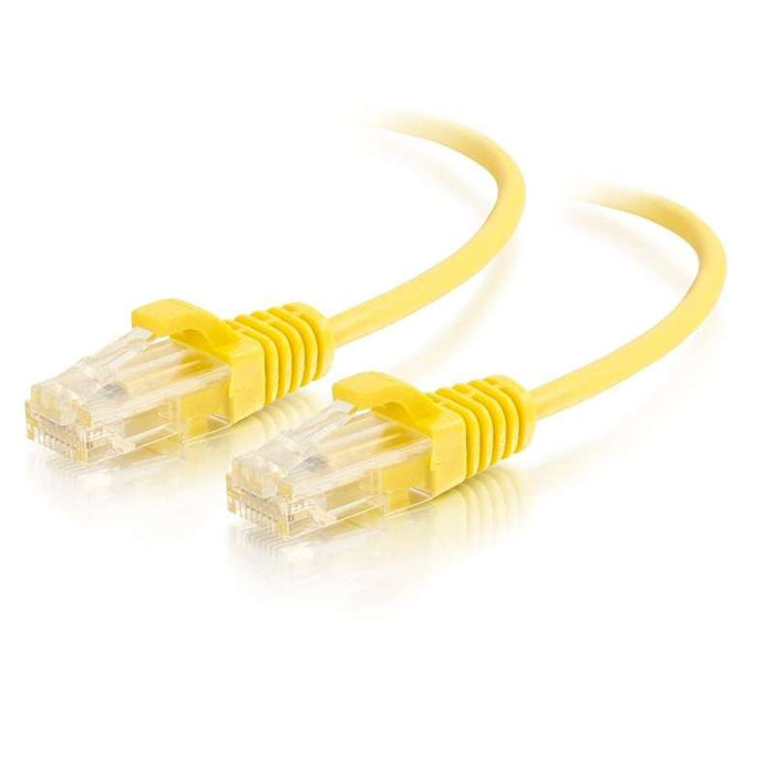 Cables To Go 10ft (3m) Cat6 Snagless Unshielded (UTP) Slim Ethernet Network Patch Cable - Yellow