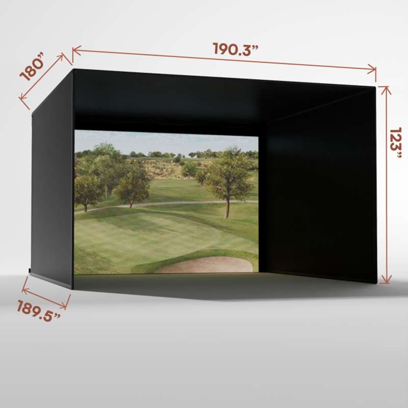 Carl's Place Pro Golf Simulator Enclosure Kit (10' × 15'5" × 15') with ...