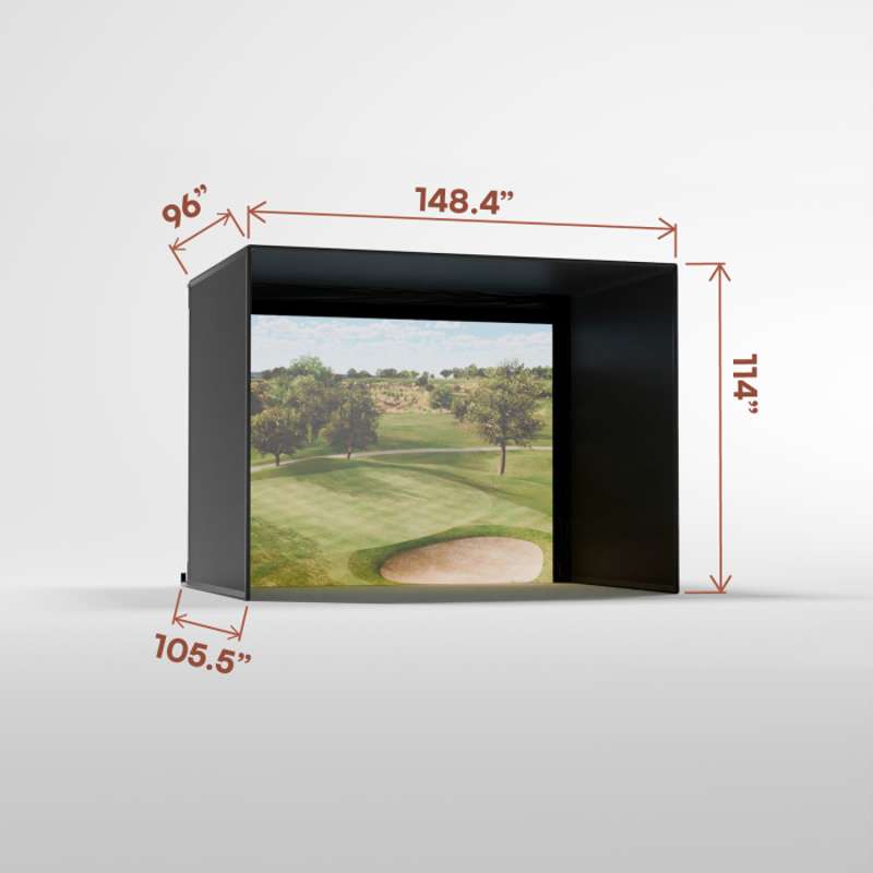 Carl's Place Pro Golf Simulator Enclosure Kit (9' × 12' × 8') with Hig ...