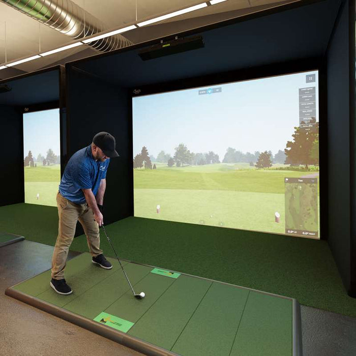 Carl's Place Pro Golf Simulator Enclosure Kit (10' × 13' × 10') with Premium Impact Golf Screen