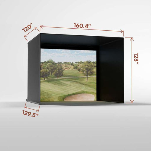 Carl's Place Pro Golf Simulator Enclosure Kit (10' × 13' × 10') with Premium Impact Golf Screen
