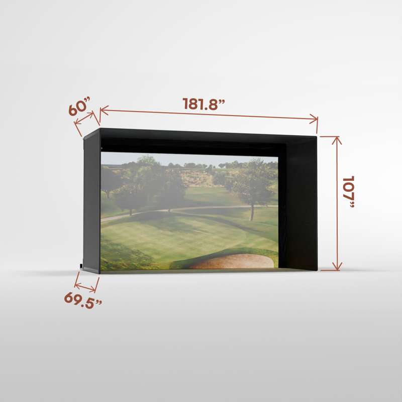 Carl's Place Pro Golf Simulator Enclosure Kit (8'5" × 14'5" × 5') with ...